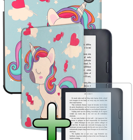 BASEY. BASEY. Kobo Libra 2 Hoesje Met Screenprotector - Eenhoorn