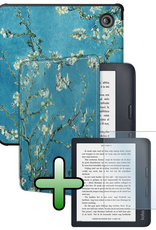 BASEY. BASEY. Kobo Libra 2 Hoesje Met Screenprotector - Bloesem
