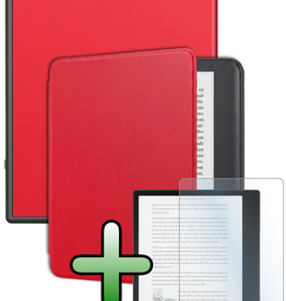 BASEY. BASEY. Kobo Elipsa 2E Hoesje Met Screenprotector - Rood