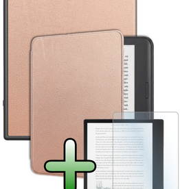 BASEY. BASEY. Kobo Elipsa 2E Hoesje Met Screenprotector - Rose Goud