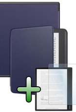 BASEY. BASEY. Kobo Elipsa 2E Hoesje Met Screenprotector - Donkerblauw