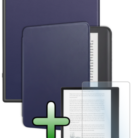 BASEY. BASEY. Kobo Elipsa 2E Hoesje Met Screenprotector - Donkerblauw