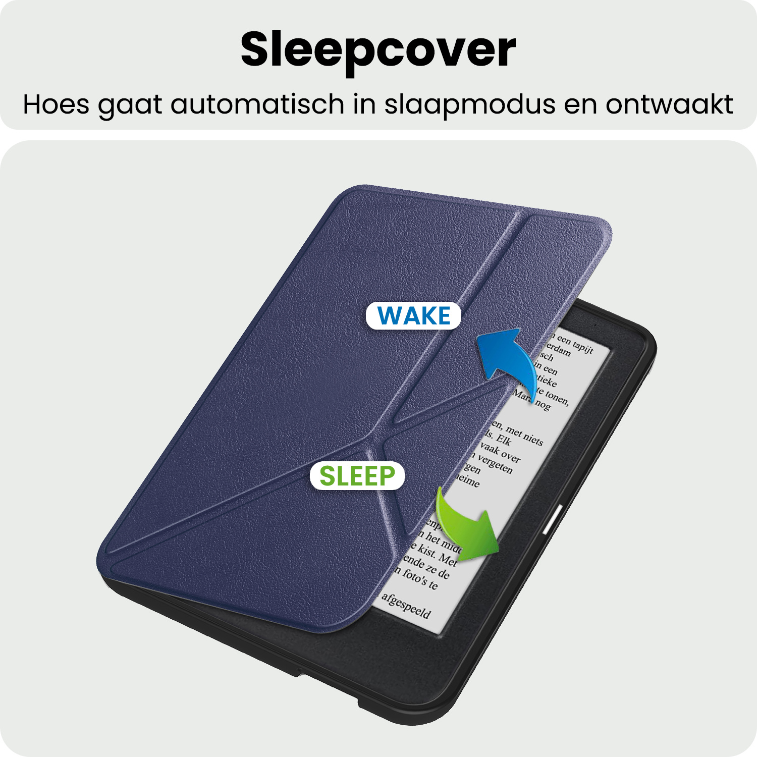 BASEY. BASEY. Kobo Clara 2E Hoesje Trifold - Donkerblauw