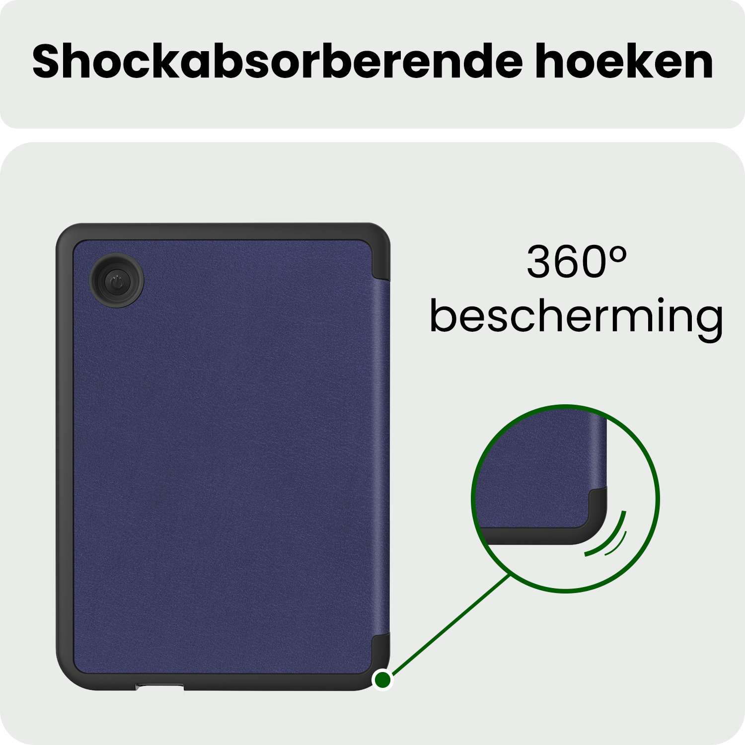 BASEY. BASEY. Kobo Clara 2E Hoesje Trifold - Donkerblauw