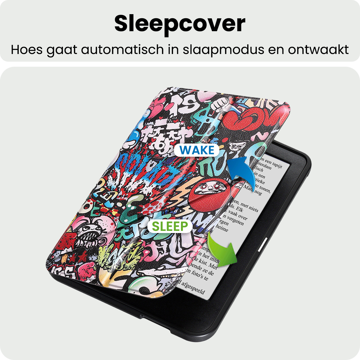 BASEY. BASEY. Kobo Clara 2E Hoesje Trifold - Graffity