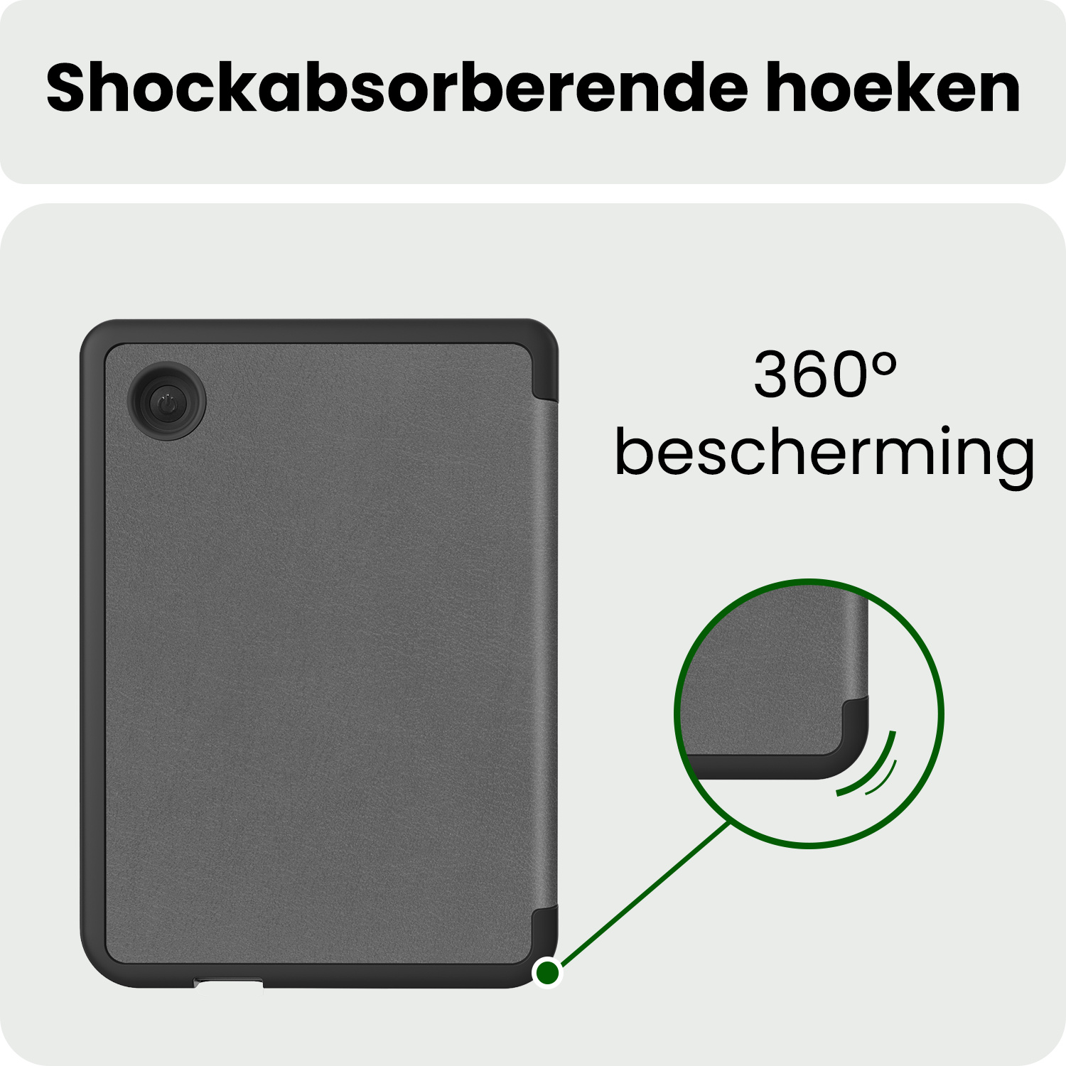 BASEY. BASEY. Kobo Clara 2E Hoesje Trifold - Grijs