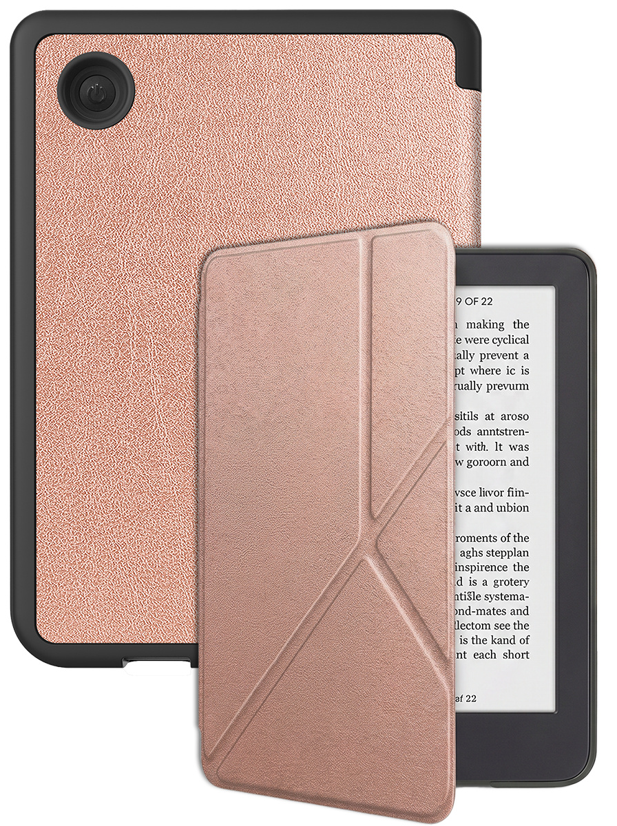 BASEY. BASEY. Kobo Clara 2E Hoesje Trifold - Rose Goud