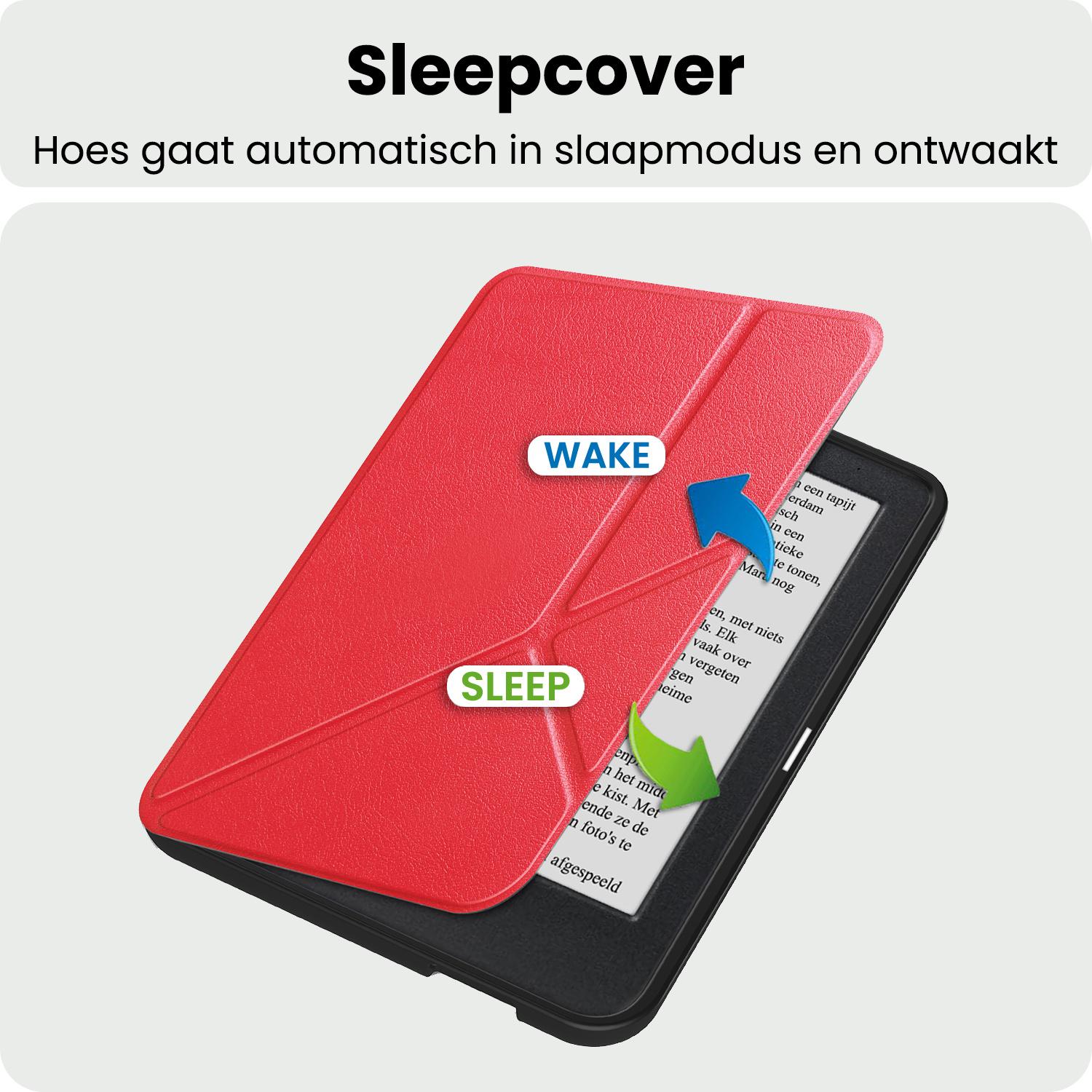 BASEY. BASEY. Kobo Clara 2E Hoesje Trifold - Rood