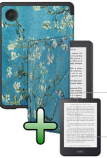 BASEY. BASEY. Kobo Clara 2E Hoesje Trifold Met Screenprotector - Bloesem