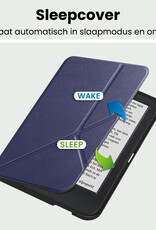 BASEY. BASEY. Kobo Clara 2E Hoesje Trifold Met Screenprotector - Donkerblauw