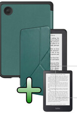 BASEY. BASEY. Kobo Clara 2E Hoesje Trifold Met Screenprotector - Donkergroen