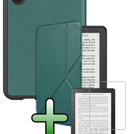 BASEY. BASEY. Kobo Clara 2E Hoesje Trifold Met Screenprotector - Donkergroen