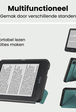 BASEY. BASEY. Kobo Clara 2E Hoesje Trifold Met Screenprotector - Donkergroen