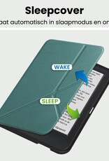 BASEY. BASEY. Kobo Clara 2E Hoesje Trifold Met Screenprotector - Donkergroen