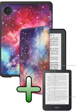 BASEY. BASEY. Kobo Clara 2E Hoesje Trifold Met Screenprotector - Galaxy