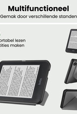 BASEY. BASEY. Kobo Clara 2E Hoesje Trifold Met Screenprotector - Grijs