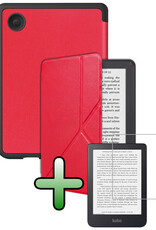 BASEY. BASEY. Kobo Clara 2E Hoesje Trifold Met Screenprotector - Rood