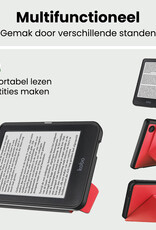 BASEY. BASEY. Kobo Clara 2E Hoesje Trifold Met Screenprotector - Rood