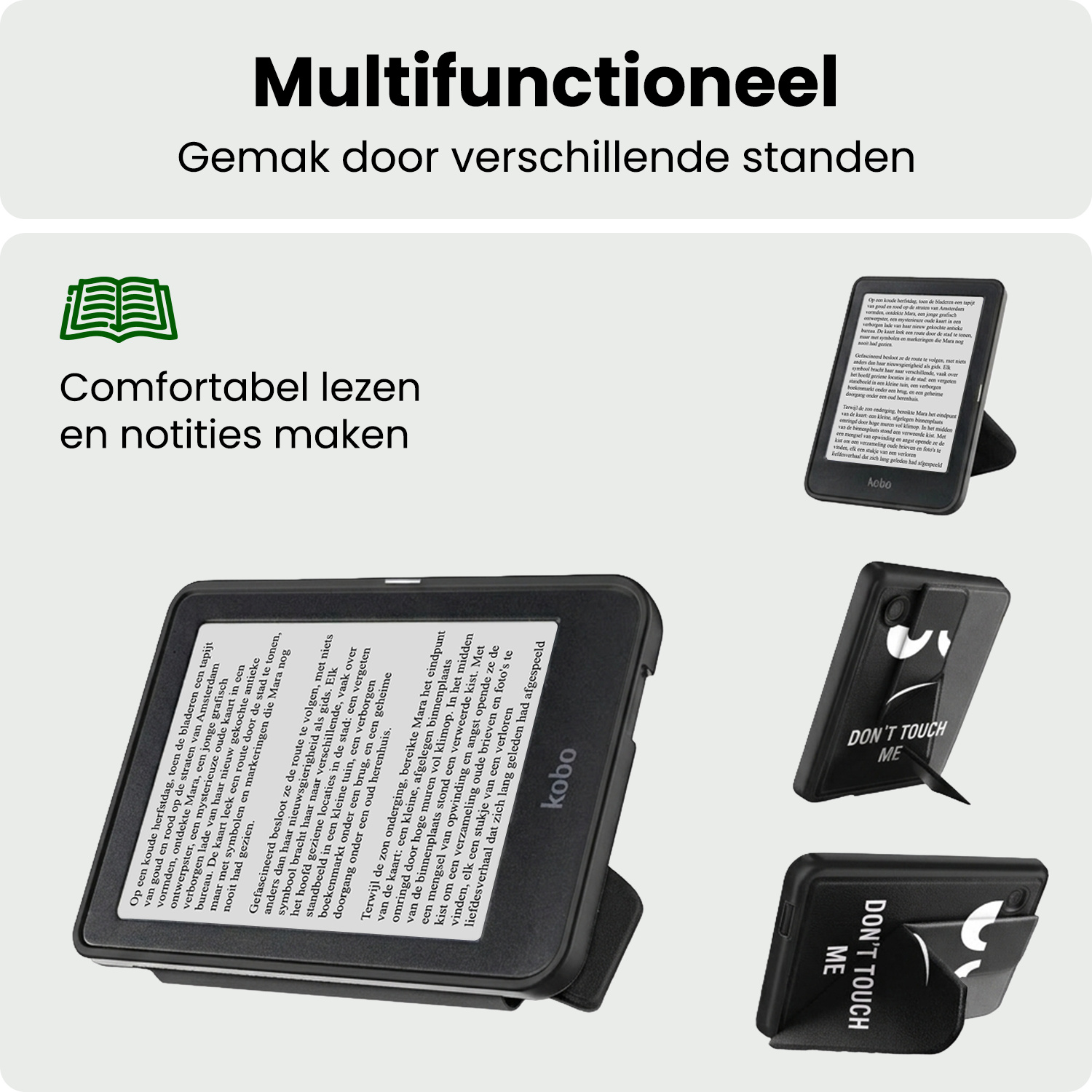 BASEY. BASEY. Kobo Clara 2E Hoesje Trifold Met Screenprotector - Touch