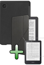 BASEY. BASEY. Kobo Clara 2E Hoesje Trifold Met Screenprotector - Zwart