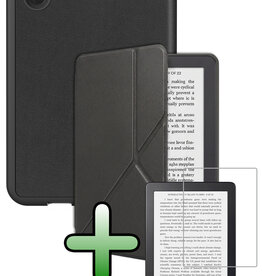 BASEY. BASEY. Kobo Clara 2E Hoesje Trifold Met Screenprotector - Zwart
