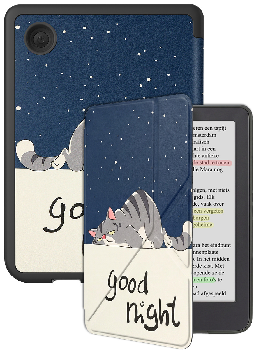 BASEY. BASEY. Kobo Clara Colour Hoesje Trifold - Kat