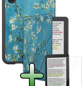 BASEY. BASEY. Kobo Clara Colour Hoesje Trifold Met Screenprotector - Bloesem