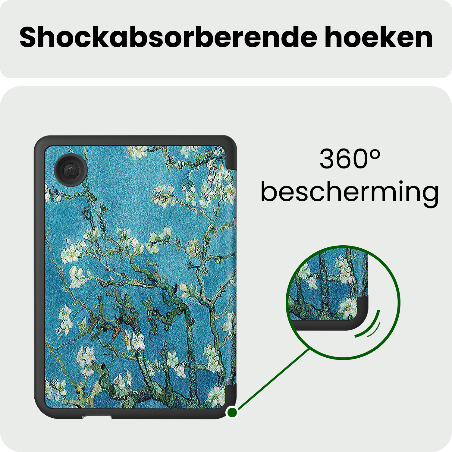 BASEY. BASEY. Kobo Clara Colour Hoesje Trifold Met Screenprotector - Bloesem