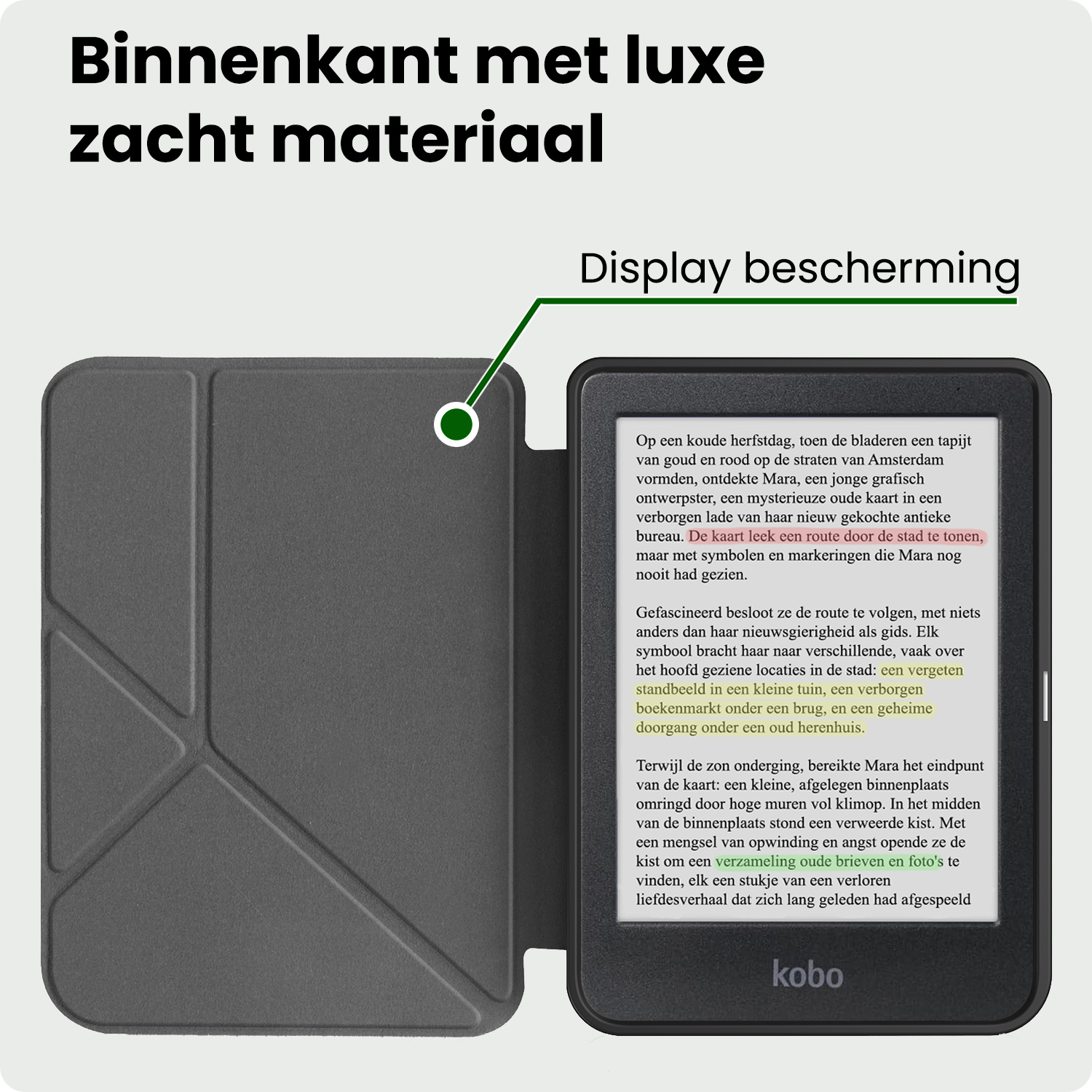 BASEY. BASEY. Kobo Clara Colour Hoesje Trifold Met Screenprotector - Eenhoorn