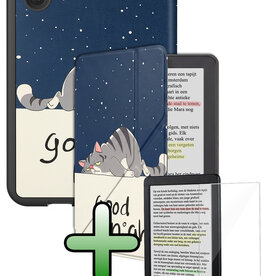 BASEY. BASEY. Kobo Clara Colour Hoesje Trifold Met Screenprotector - Kat