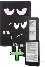 BASEY. BASEY. Kobo Clara Colour Hoesje Trifold Met Screenprotector - Don't Touch Me