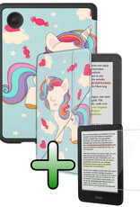 BASEY. BASEY. Kobo Clara BW Hoesje Trifold Met Screenprotector - Eenhoorn