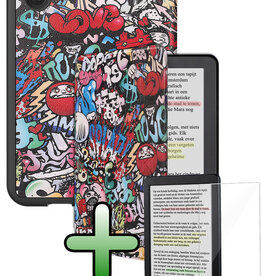 BASEY. BASEY. Kobo Clara BW Hoesje Trifold Met Screenprotector - Graffity