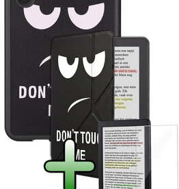 BASEY. BASEY. Kobo Clara BW Hoesje Trifold Met Screenprotector - Don't Touch Me