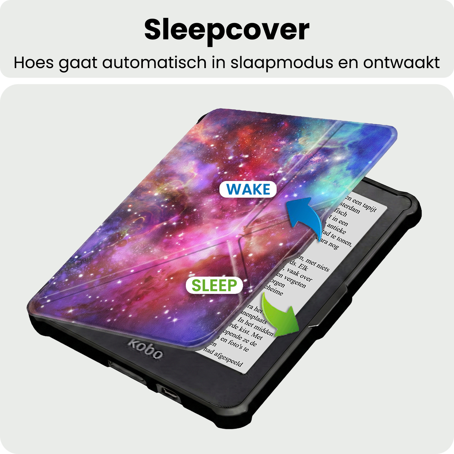 BASEY. BASEY. Kobo Clara HD Hoesje Trifold - Galaxy
