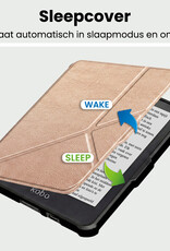 BASEY. BASEY. Kobo Clara HD Hoesje Trifold - Rosé Goud