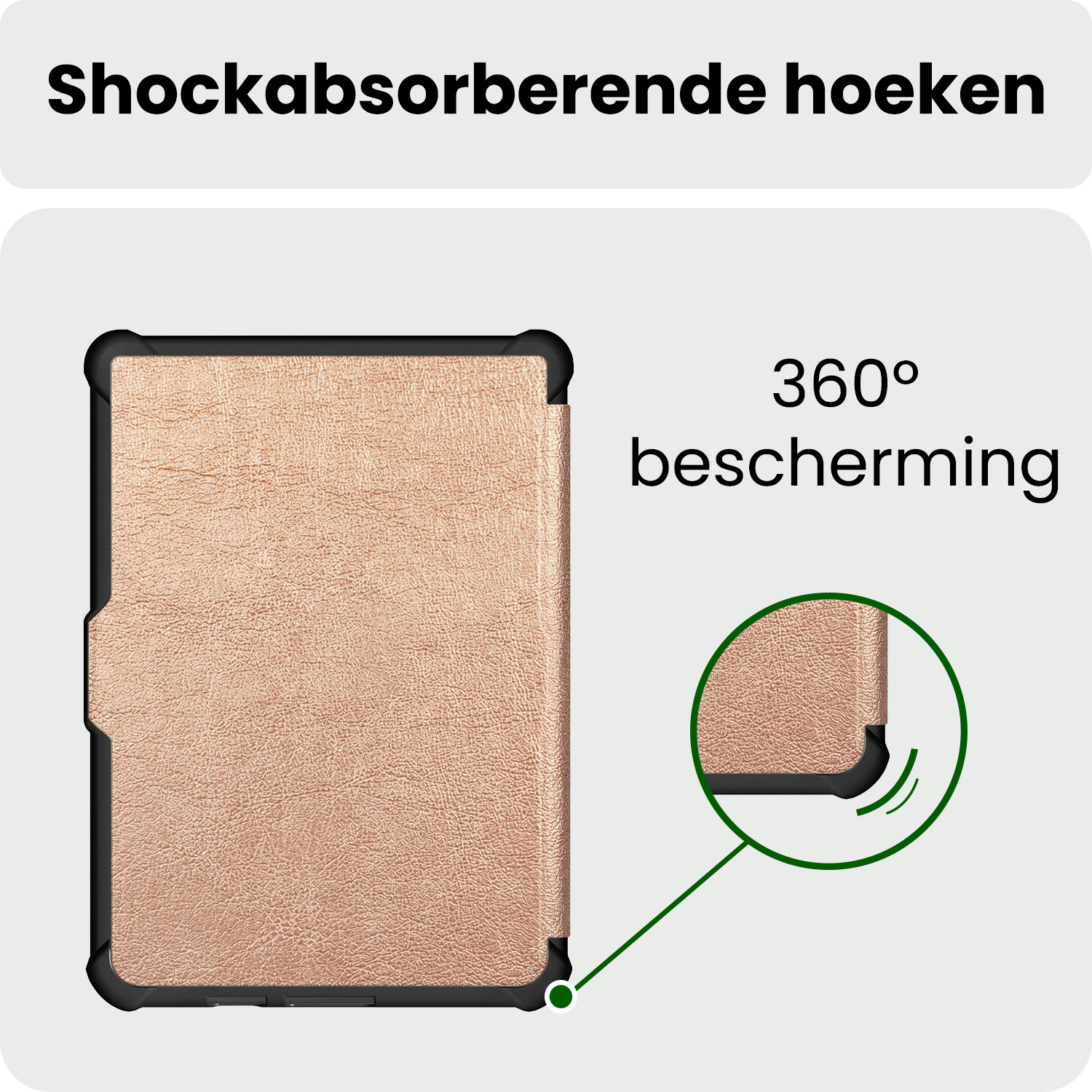 BASEY. BASEY. Kobo Clara HD Hoesje Trifold - Rosé Goud