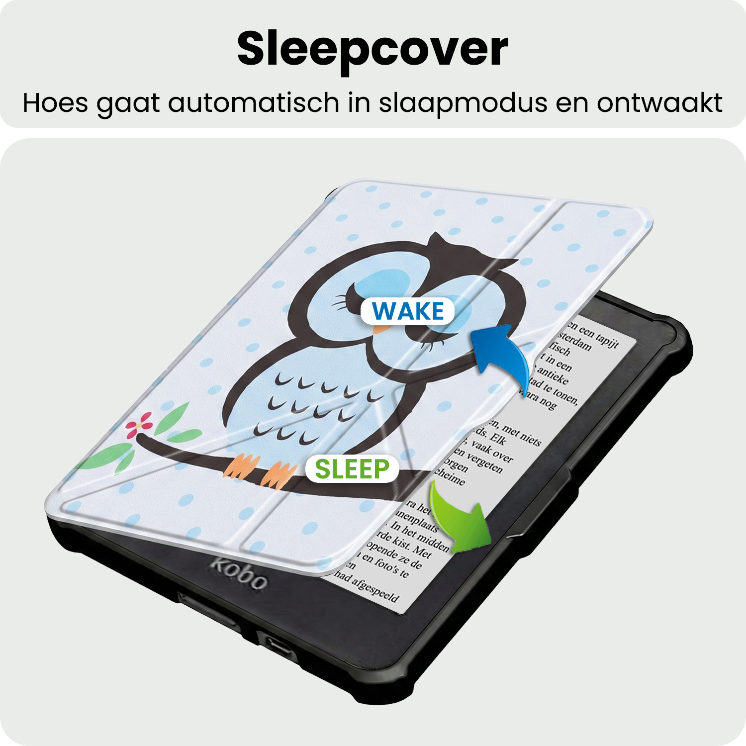 BASEY. BASEY. Kobo Clara HD Hoesje Trifold - Uil