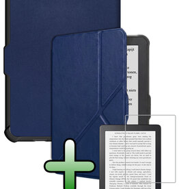 BASEY. BASEY. Kobo Clara HD Hoesje Trifold Met Screenprotector - Donkerblauw
