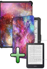 BASEY. BASEY. Kobo Clara HD Hoesje Trifold Met Screenprotector - Galaxy