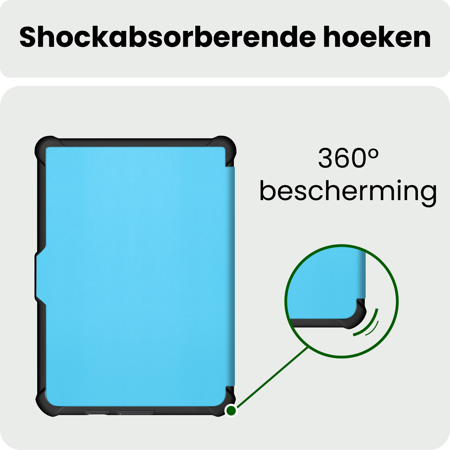 BASEY. BASEY. Kobo Clara HD Hoesje Trifold Met Screenprotector - Licht Blauw
