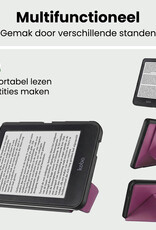 BASEY. BASEY. Kobo Clara HD Hoesje Trifold Met Screenprotector - Paars