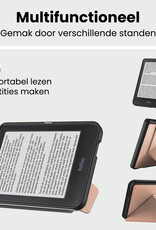 BASEY. BASEY. Kobo Clara HD Hoesje Trifold Met Screenprotector - Rose Goud