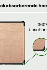 BASEY. BASEY. Kobo Clara HD Hoesje Trifold Met Screenprotector - Rose Goud