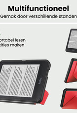 BASEY. BASEY. Kobo Clara HD Hoesje Trifold Met Screenprotector - Rood