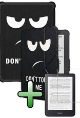 BASEY. BASEY. Kobo Clara HD Hoesje Trifold Met Screenprotector - Don't Touch Me