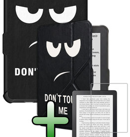 BASEY. BASEY. Kobo Clara HD Hoesje Trifold Met Screenprotector - Don't Touch Me