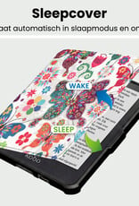 BASEY. BASEY. Kobo Clara HD Hoesje Trifold Met Screenprotector - Vlinders