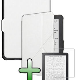 BASEY. BASEY. Kobo Clara HD Hoesje Trifold Met Screenprotector - Wit