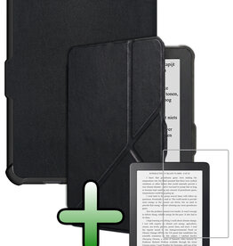 BASEY. BASEY. Kobo Clara HD Hoesje Trifold Met Screenprotector - Zwart
